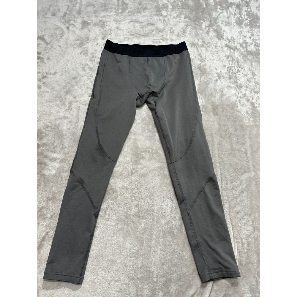All In Motion BJJ Jiu Jitsu Compression Spats Boys Size Large Gray No Gi MMA